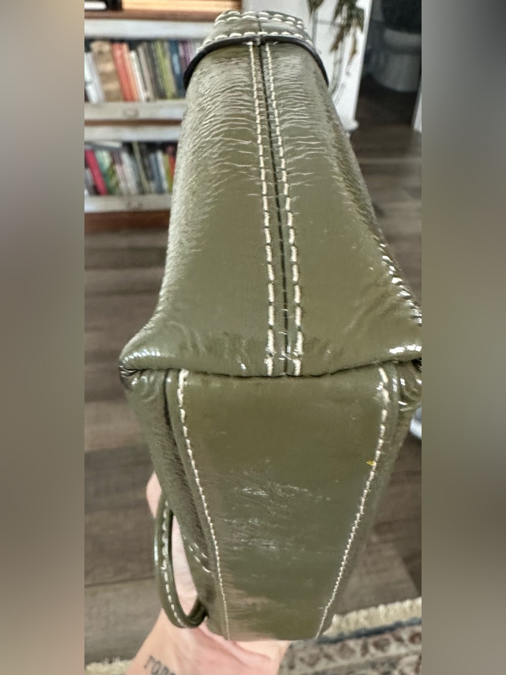 Vintage coach green patent leather pouch/ wristlet - Picture 6 of 15